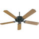 Capri I 52 inch Matte Black with Medium Oak and Walnut Blades Ceiling Fan in Light Kit Not Included