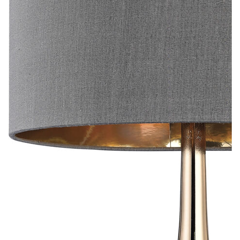 Cone Neck 19 inch 100.00 watt Gold Table Lamp Portable Light in Incandescent