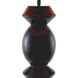Dionne 33.46 inch 40 watt Piano Black and Turquoise Shade Table Lamp Portable Light