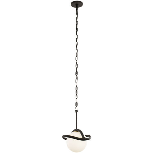 Black Betty 1 Light 11 inch Carbon and French Gold Mini Pendant Ceiling Light