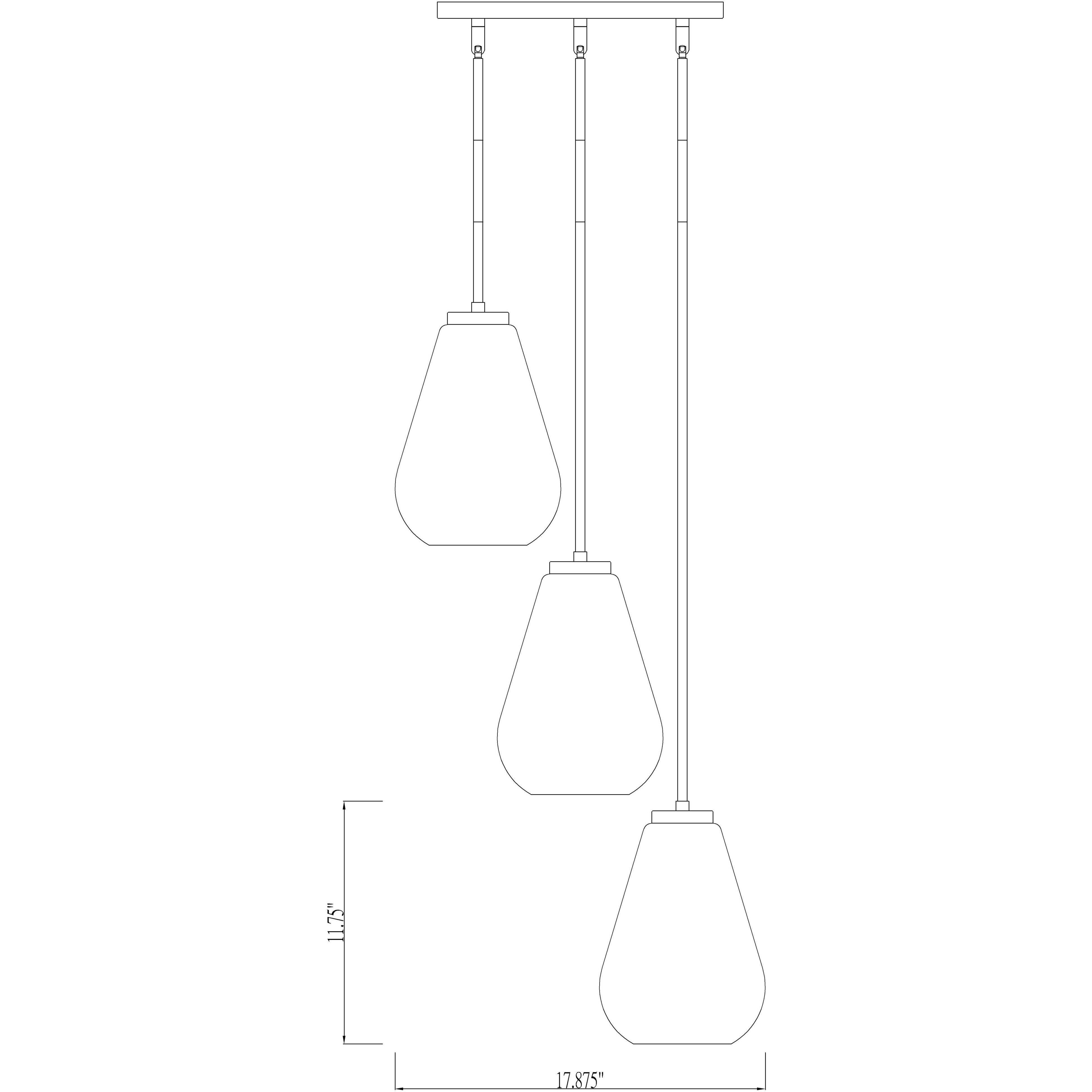 Ayra 3 Light 18 inch Olde Brass Chandelier Ceiling Light