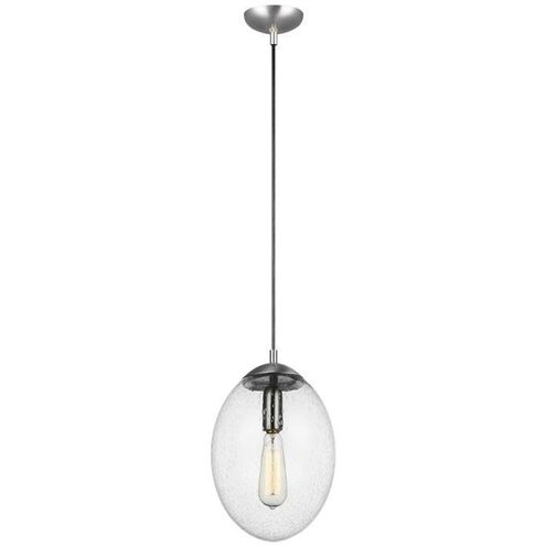 Leo - Hanging Globe 1 Light 10 inch Satin Aluminum Pendant Ceiling Light
