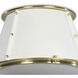 French Maid 1 Light 13 inch White and Natural Brass Flush Mount Ceiling Light