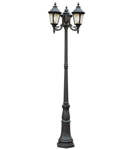 Stonebridge 3 Light 85 inch Swedish Iron Outdoor Pole Lantern