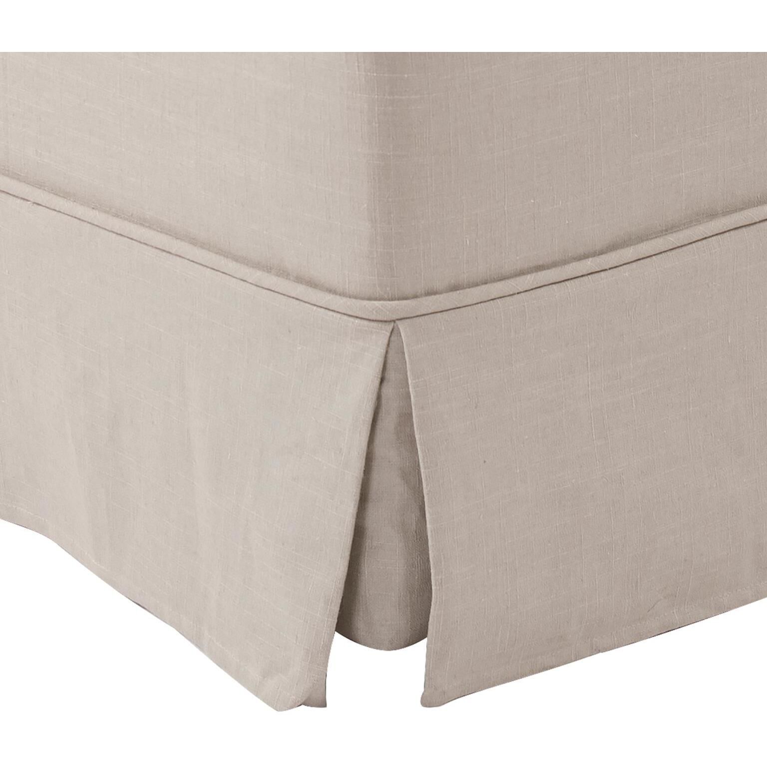 Universal Linen Slub Natural Bench with Slipcover