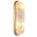 Sumo 2 Light 5.91 inch Alabaster and Antique Brass Wall Lamp Wall Light