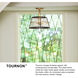 Tournon 15 inch Heritage Brass Indoor Semi-Flush Mount Ceiling Light