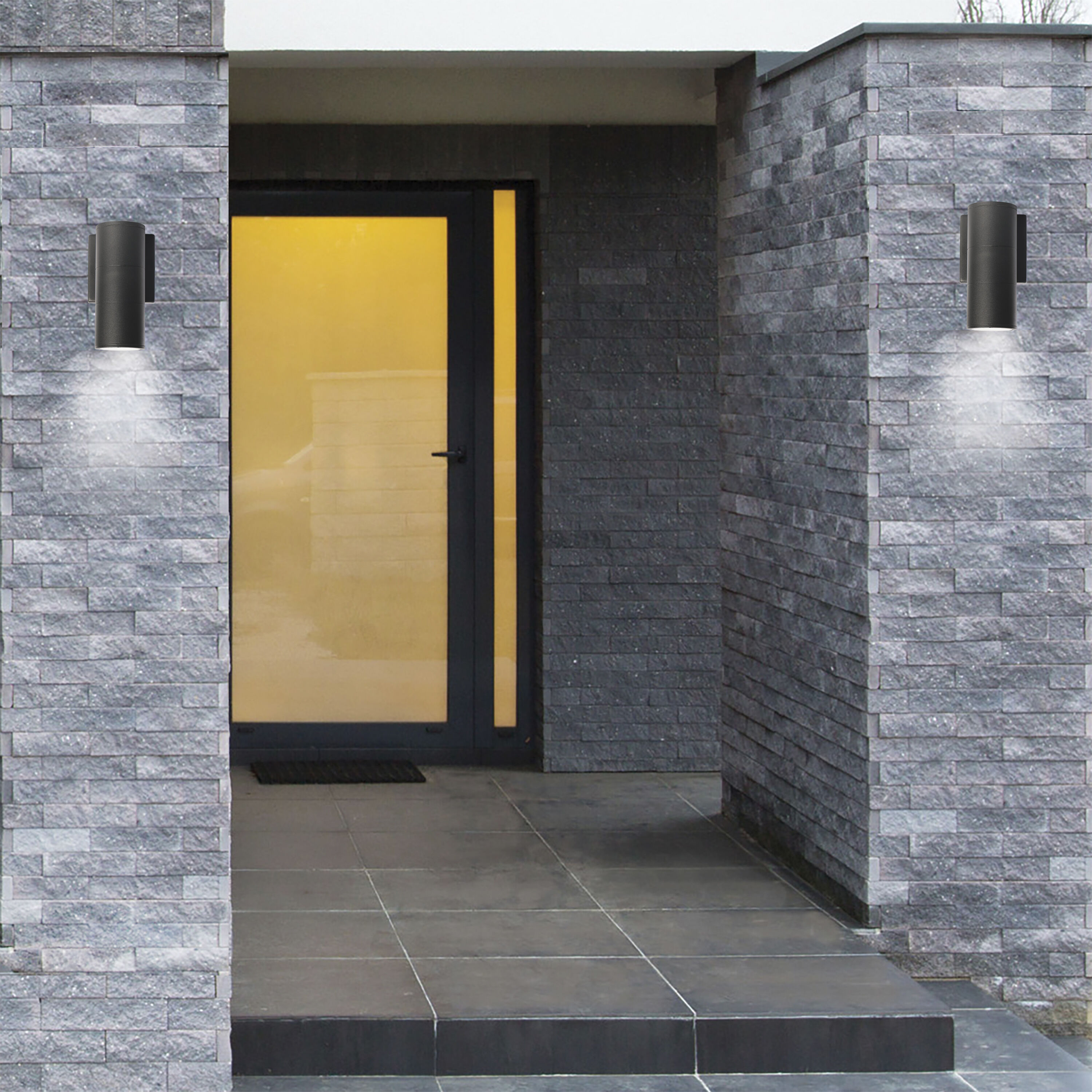 Brentwood LED 8 inch Black Outdoor Wall Sconce, Large