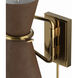 Gable 27.75 inch 40 watt Antique Natural Brass Swing Arm Wall Sconce Wall Light in Russet