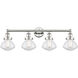Olean 4 Light 33.5 inch Polished Nickel Bath Vanity Light Wall Light in Seedy
