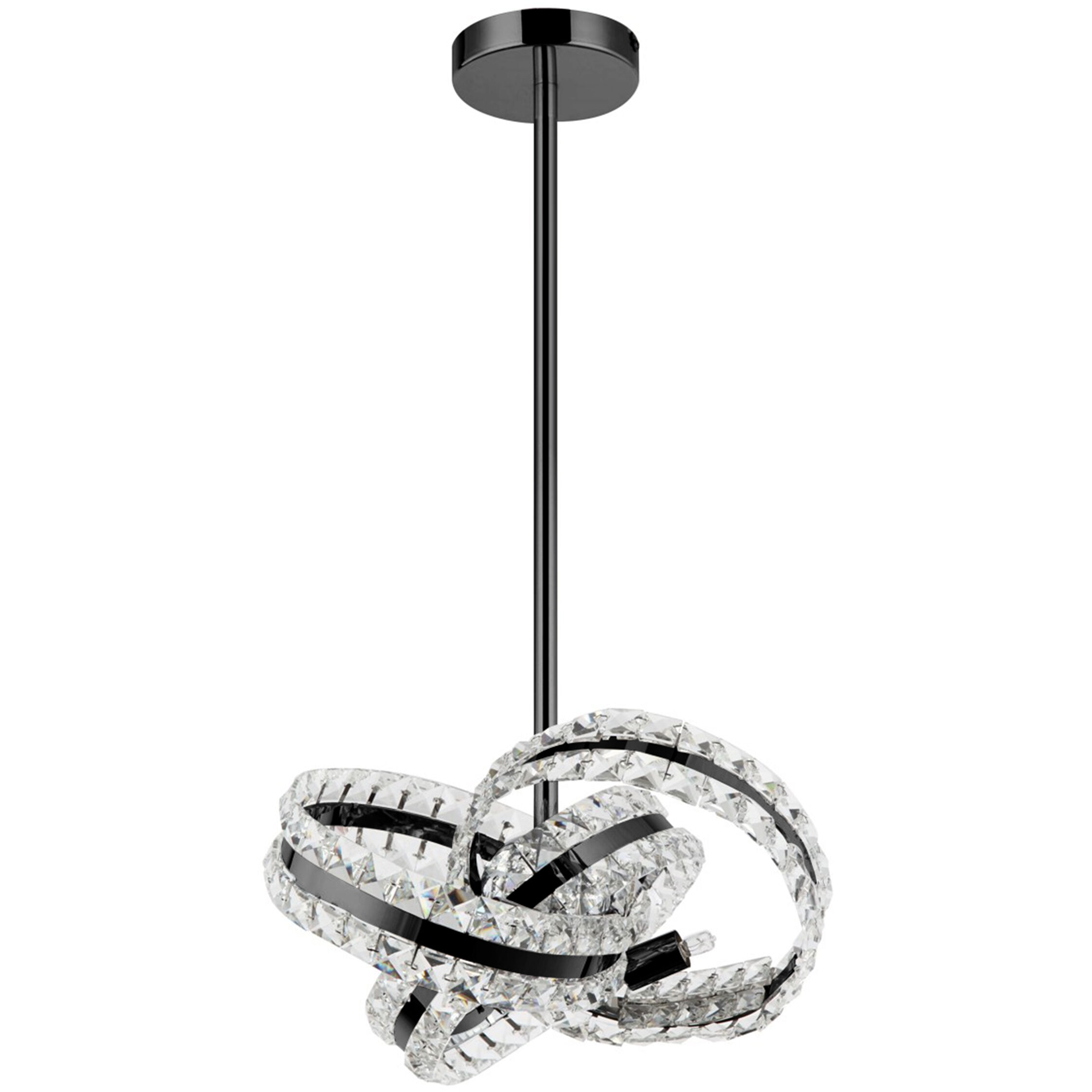 Knot 4 Light 14 inch Matte Black Pendant Ceiling Light