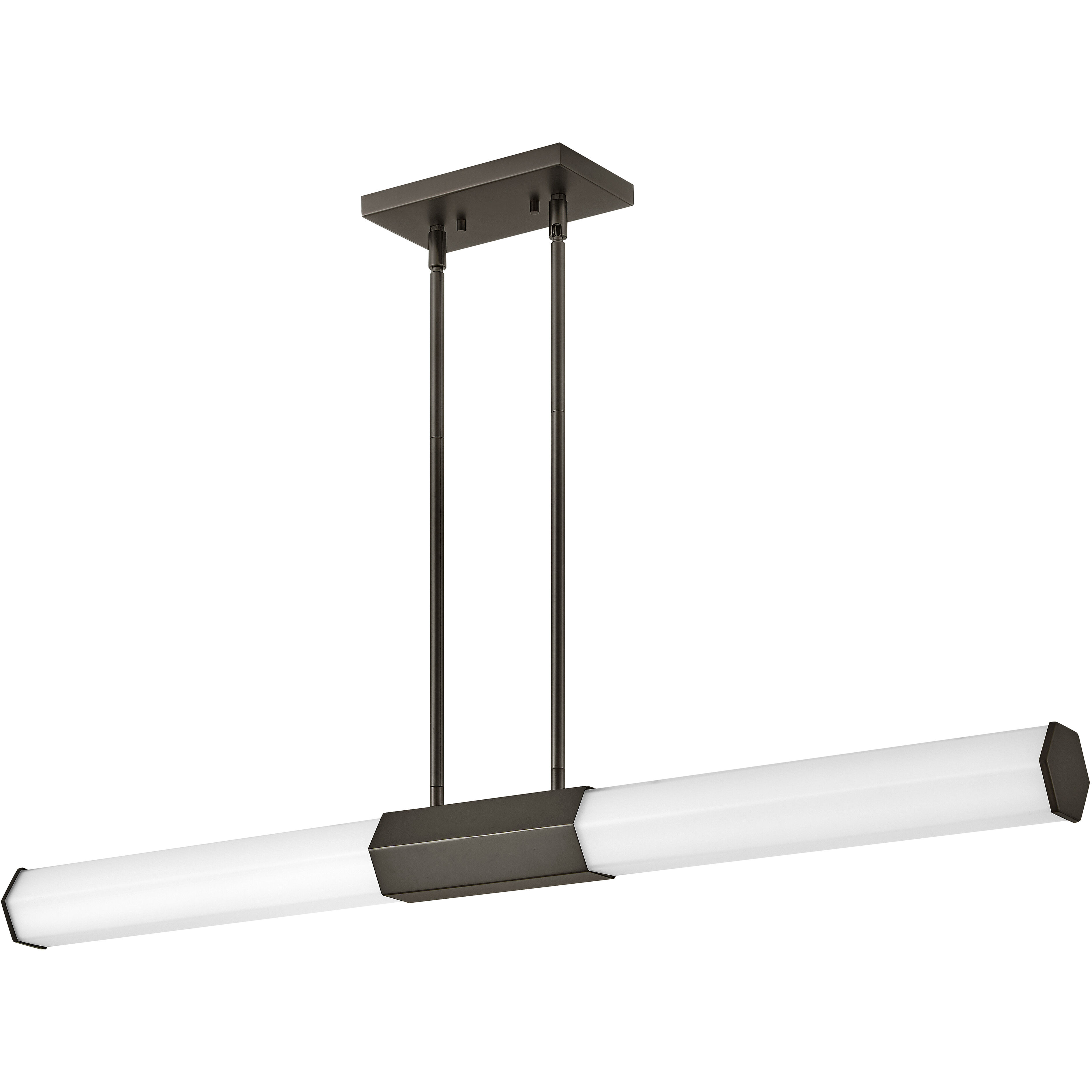 Facet LED 40 inch Black Oxide Indoor Linear Chandelier Ceiling Light