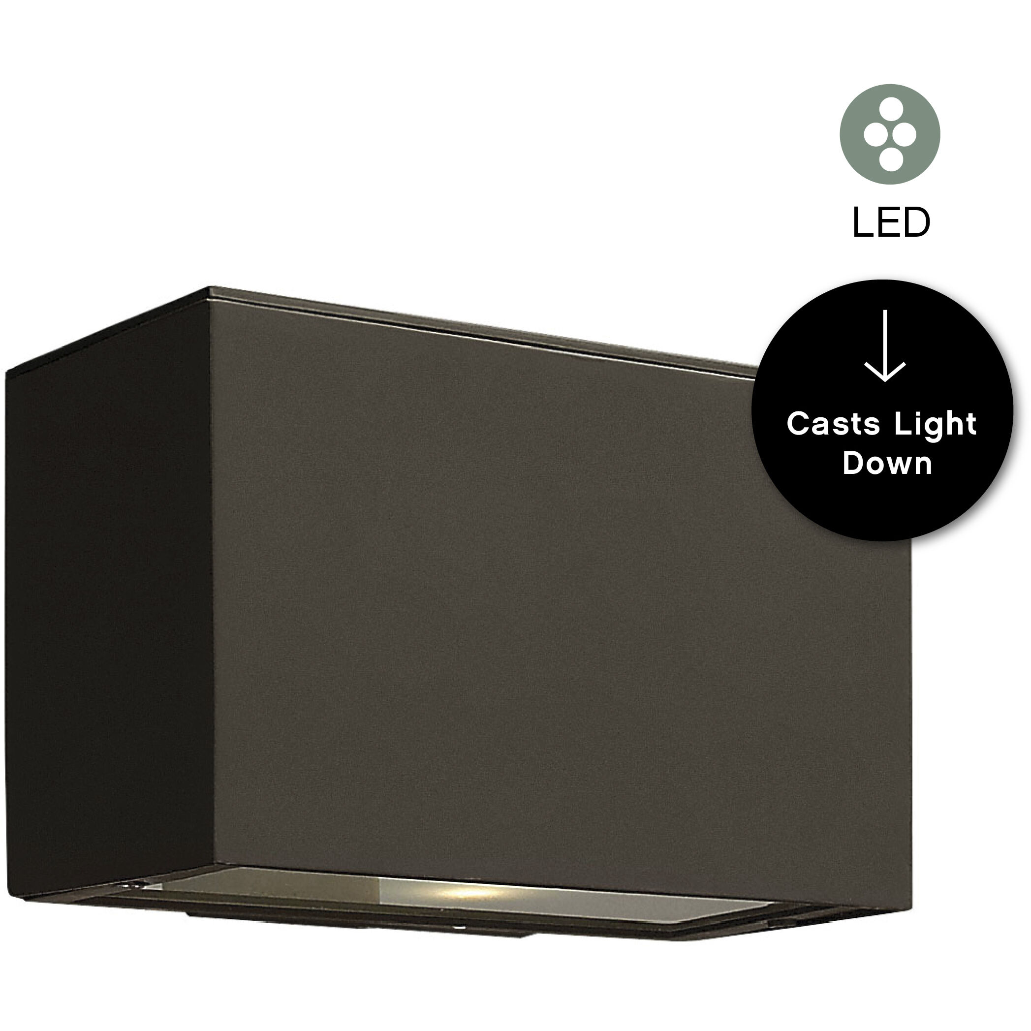 Atlantis LED 6 inch Bronze Outdoor Wall Mount Lantern, Down Light