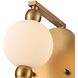 Mod 3 Light 6.75 inch Satin Brass Sconce Wall Light