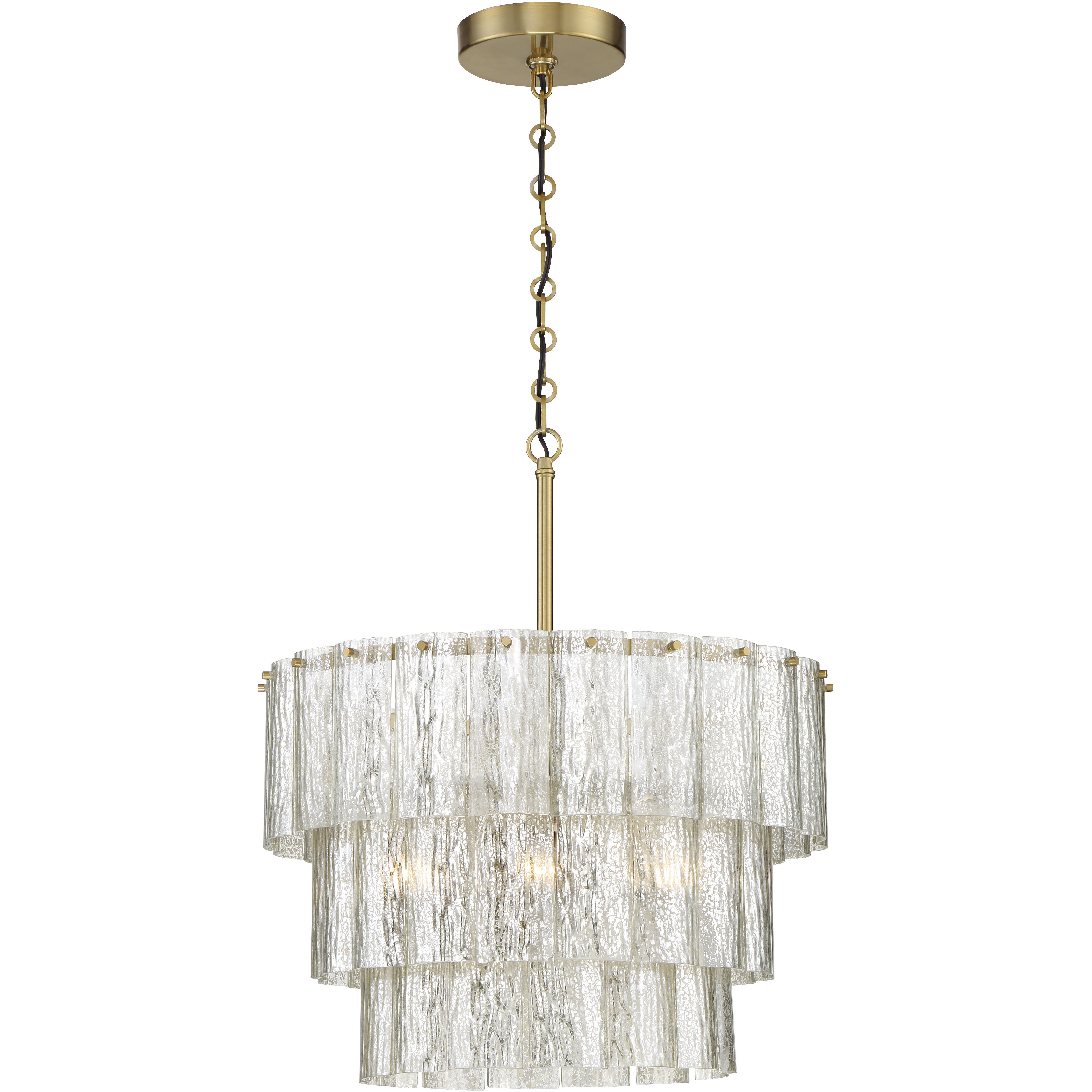Museo 12 Light 29.5 inch Satin Brass Pendant Ceiling Light