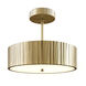 Kensington 12 inch Vintage Brass Semi Flush Mount Ceiling Light