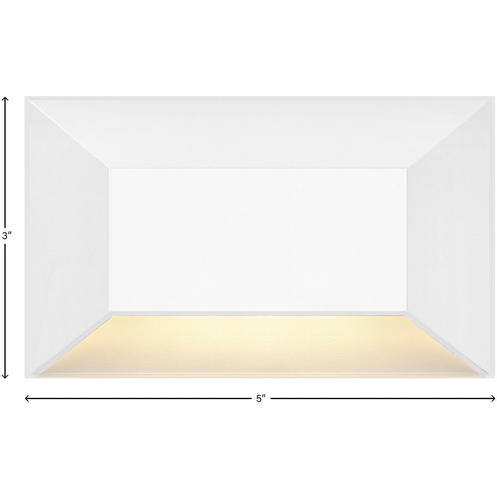 Nuvi 12v 1.90 watt Matte White Landscape Deck Sconce, Rectangular