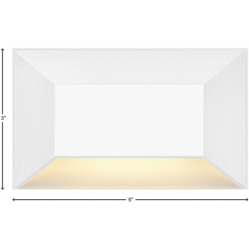 Nuvi 12v 1.90 watt Matte White Landscape Deck Sconce, Rectangular