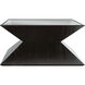 Checkmate 38 X 38 inch Checkmate Black with Clear Coffee Table