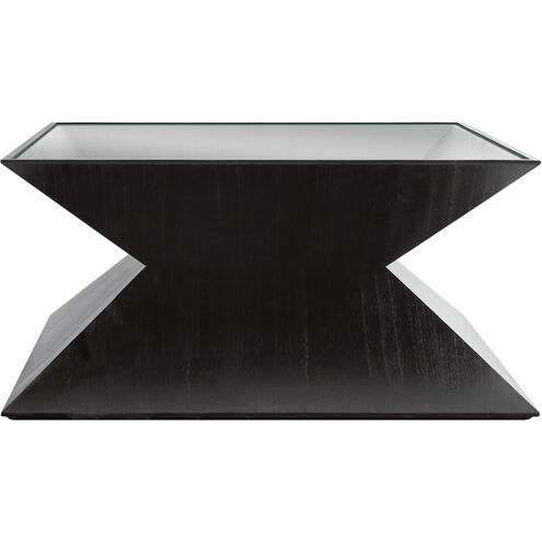 Checkmate 38 X 38 inch Checkmate Black with Clear Coffee Table