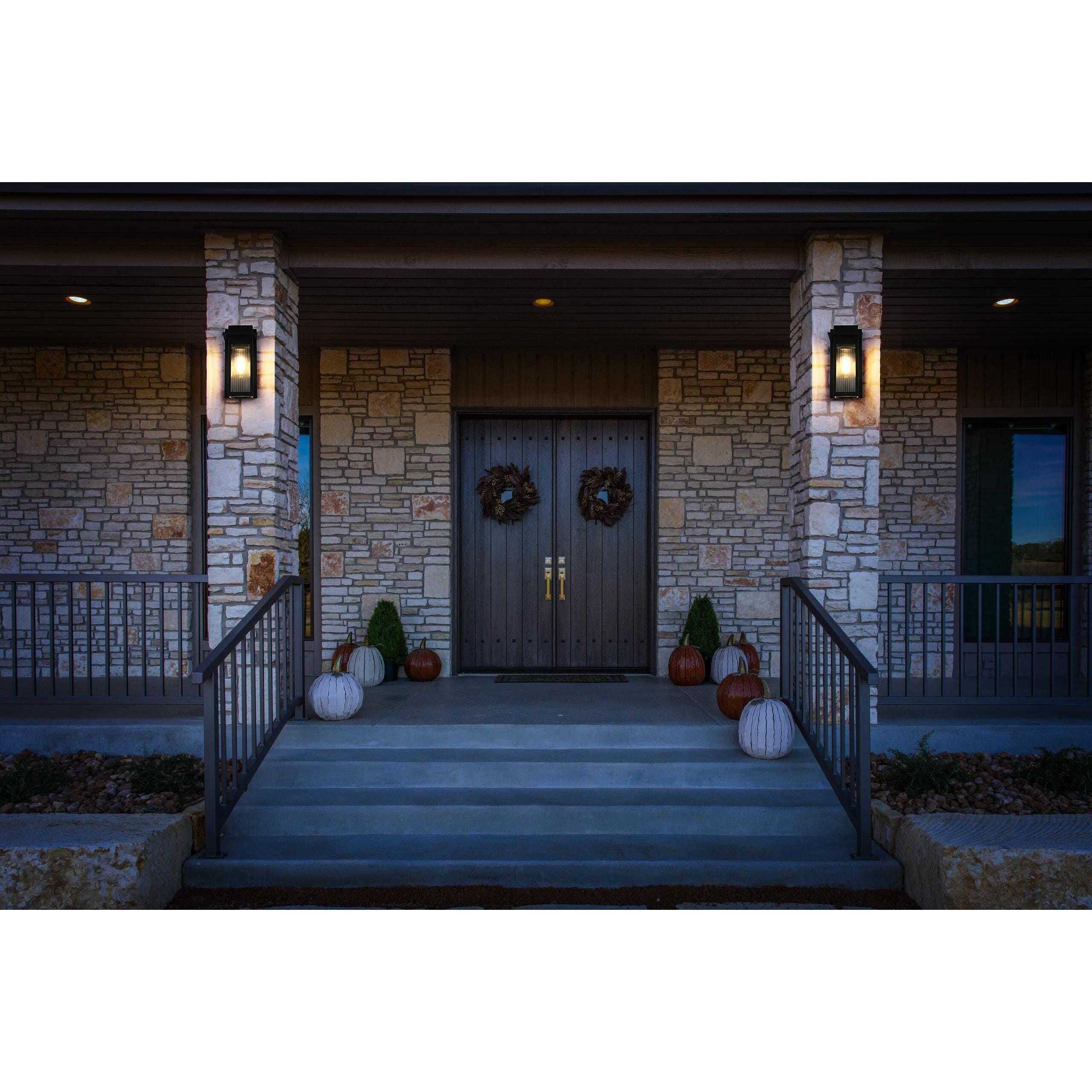 Fletcher 1 Light 11 inch Black Outdoor Wall Sconce