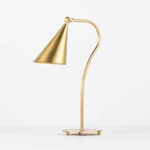 Lupe 21 inch 40 watt Aged Brass Table Lamp Portable Light