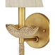 Vichy 1 Light 5 inch Contemporary Gold Leaf Wall Sconce Wall Light, Suzanne Duin Collection