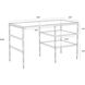 Bruna 52 X 24 inch Clear / Antique Brass Desk