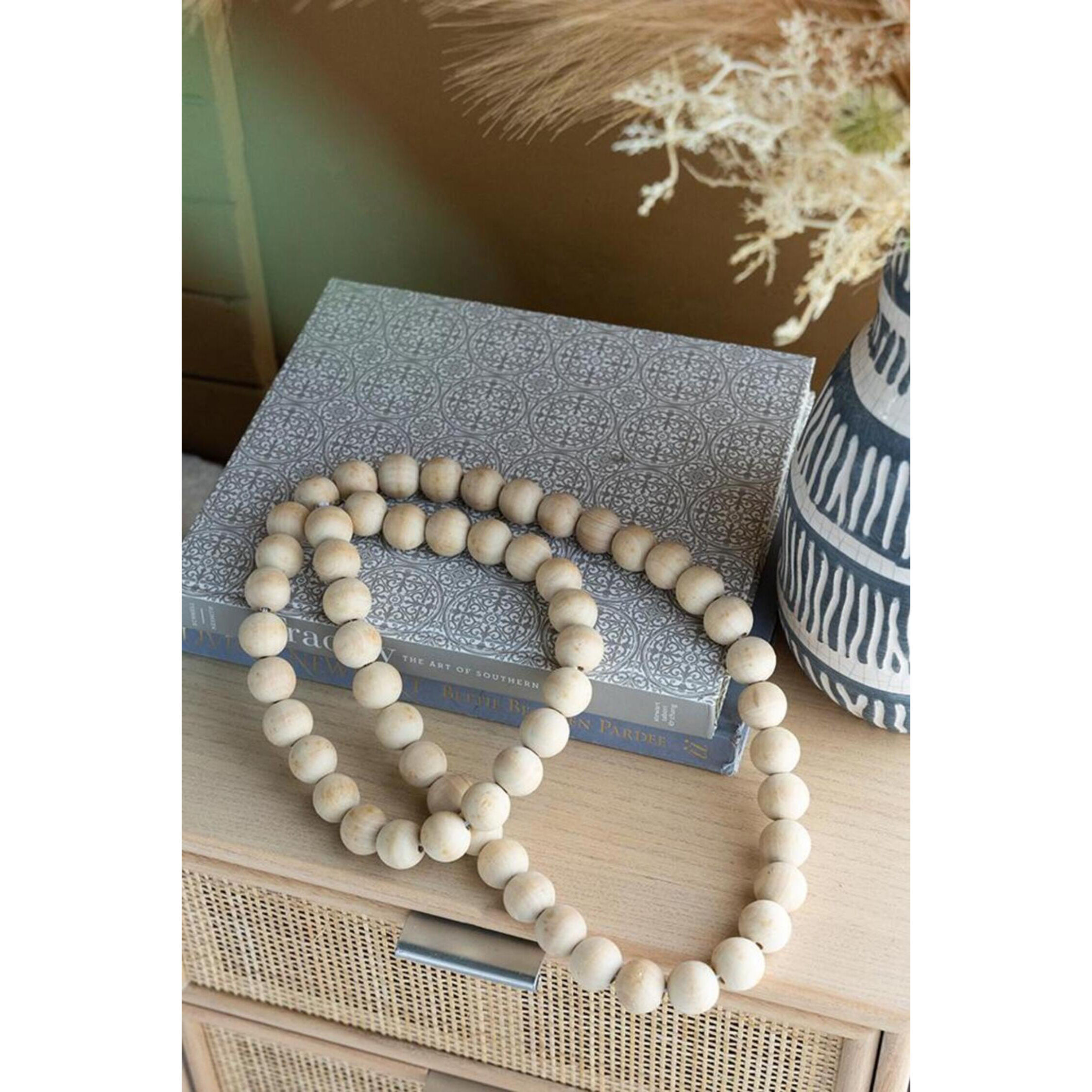 Wooden Sphere Beads 22 X 2 inch Statues & Decor Object