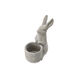 Attentive Standing Rabbit Gray Outdoor Planter