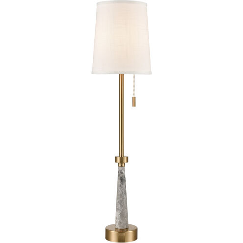 Magda 34 inch 60.00 watt Gray with Aged Brass Buffet Lamp Portable Light