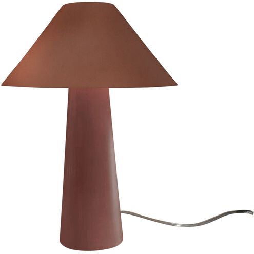 Portable 21.5 inch 60.00 watt Canyon Clay and Brushed Brass Portable Lamp Portable Light