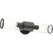 Banca 2 Light 19 inch Black Chrome ADA Vanity Sconce Wall Light