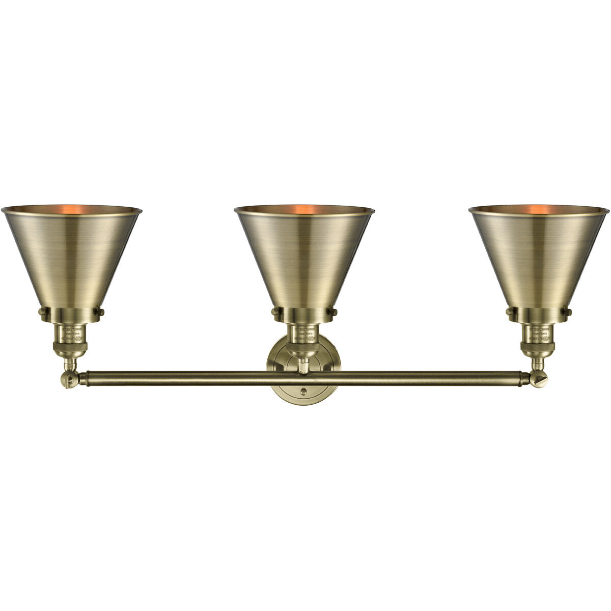 Franklin Restoration Appalachian LED 32 inch Antique Brass Bath Vanity Light Wall Light, Franklin Restoration