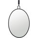 Stopwatch 33.25 X 22.25 inch Black Powder Room Wall Mirror, Varaluz Casa