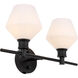 Rochester 2 Light 19 inch Black Wall sconce Wall Light