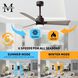 Atlas Alessandra-LK 56 inch Textured Bronze with Gray Ash Blades Indoor/Outdoor Ceiling Fan