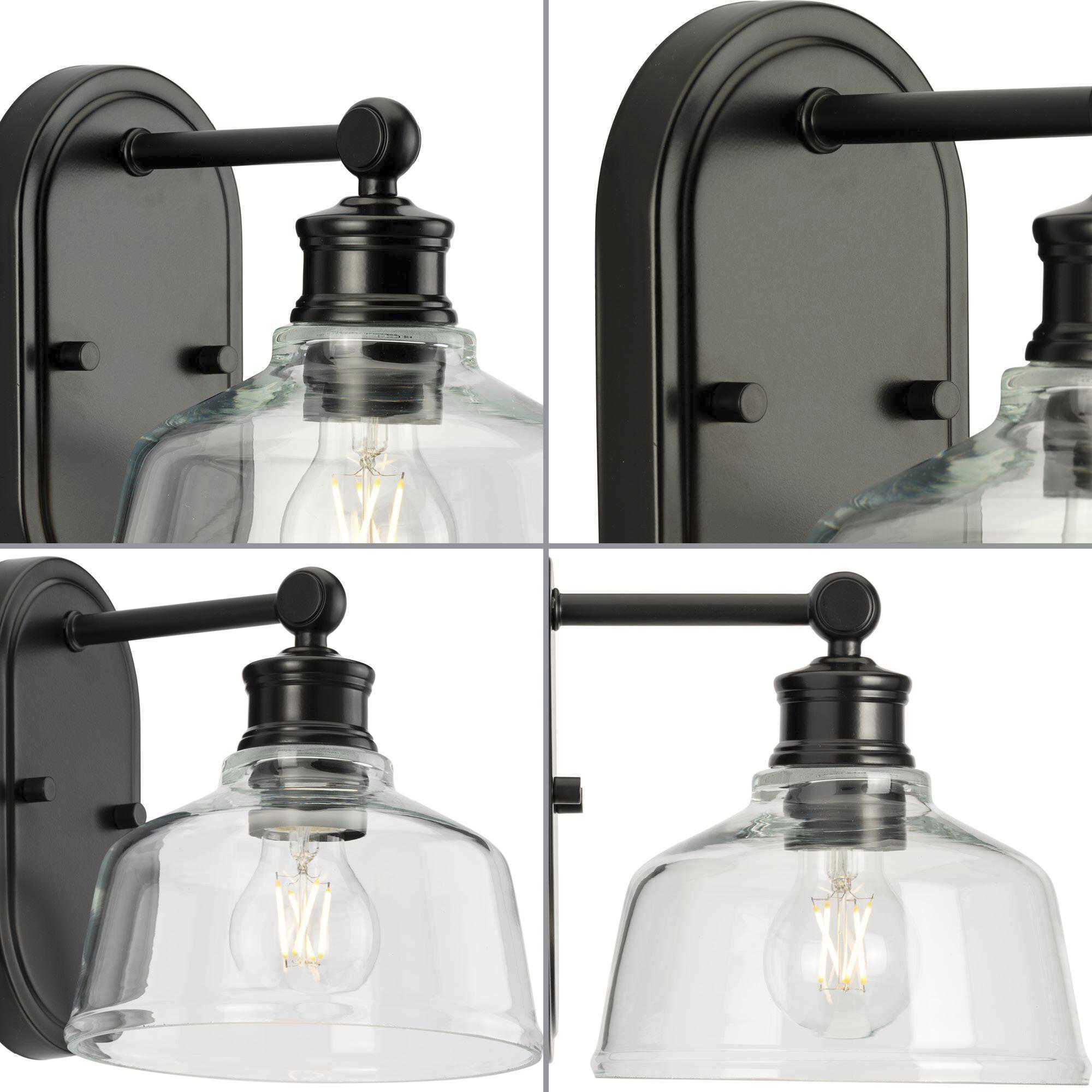 Singleton 1 Light 7.62 inch Matte Black Bath Vanity Wall Light