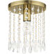 Elizabeth 1 Light 8 inch Antique Brass Petite Flush Mount Ceiling Light