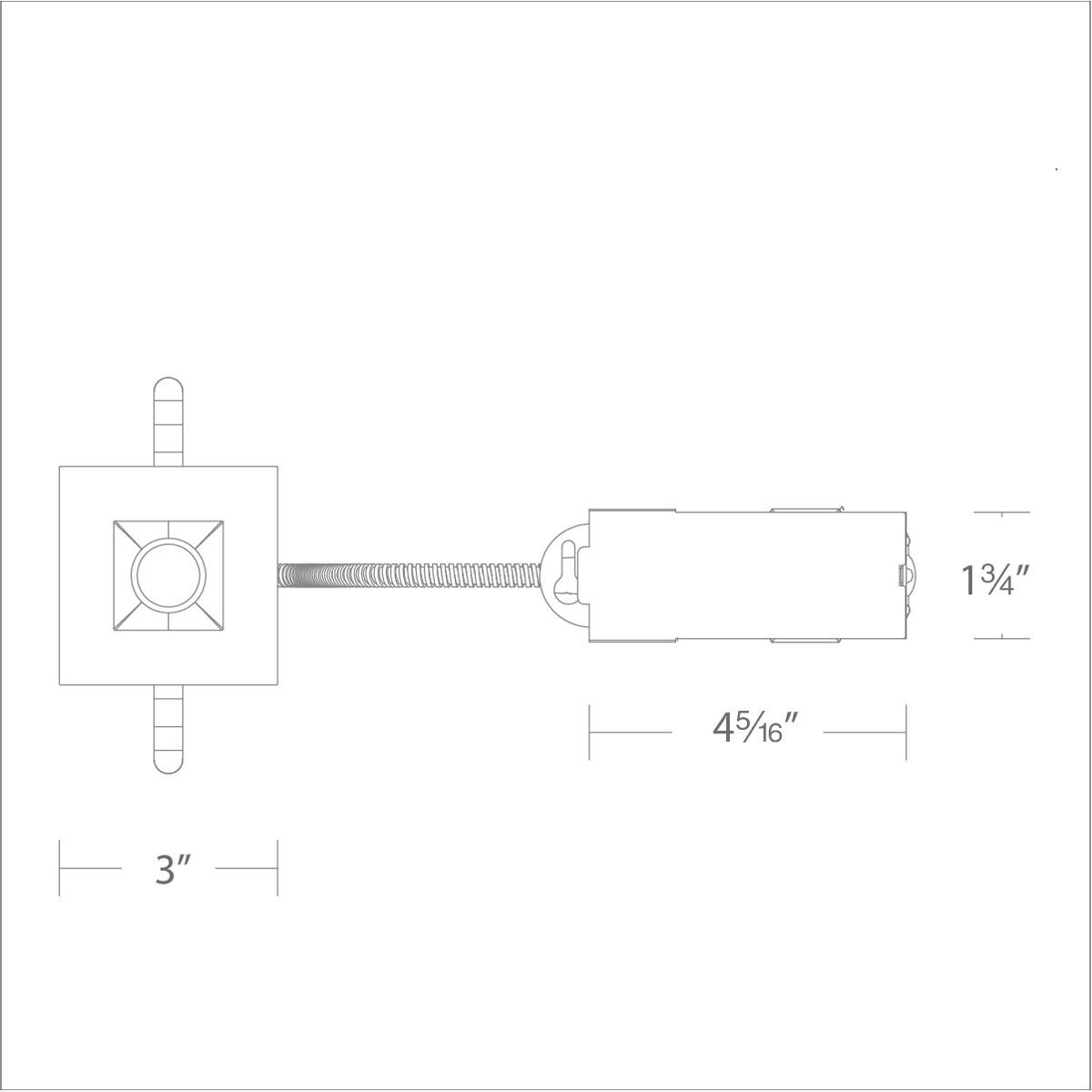 Ocularc LED Haze/White Recessed Lighting in Flood, 2700K, Square