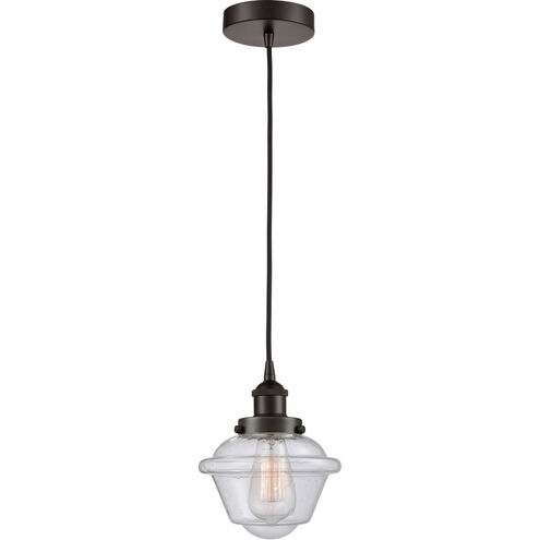 Edison Oxford LED 8 inch Oil Rubbed Bronze Mini Pendant Ceiling Light