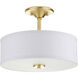 Inspire 2 Light 13 inch Satin Brass Semi-Flush Mount Ceiling Light