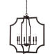 Lesley 6 Light 27.75 inch Black Iron Foyer Ceiling Light