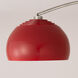 Half Dome 92 inch 14 watt Satin Nickel and White Arc Floor Lamp Portable Light in Crimson Red Steel