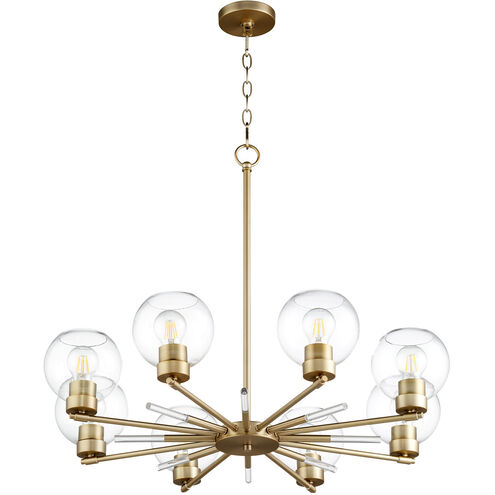 Volan 8 Light 32.25 inch Aged Brass Chandelier Ceiling Light