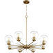 Voln 8 Light 32 inch Aged Brass Chandelier Ceiling Light