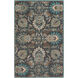 Caesar 114 X 90 inch Navy/Wheat/Teal/Khaki/Dark Brown/Light Gray Rugs, Rectangle