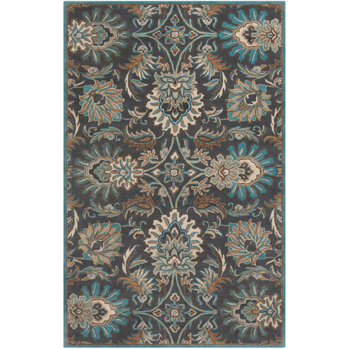 Caesar 114 X 90 inch Navy/Wheat/Teal/Khaki/Dark Brown/Light Gray Rugs, Rectangle