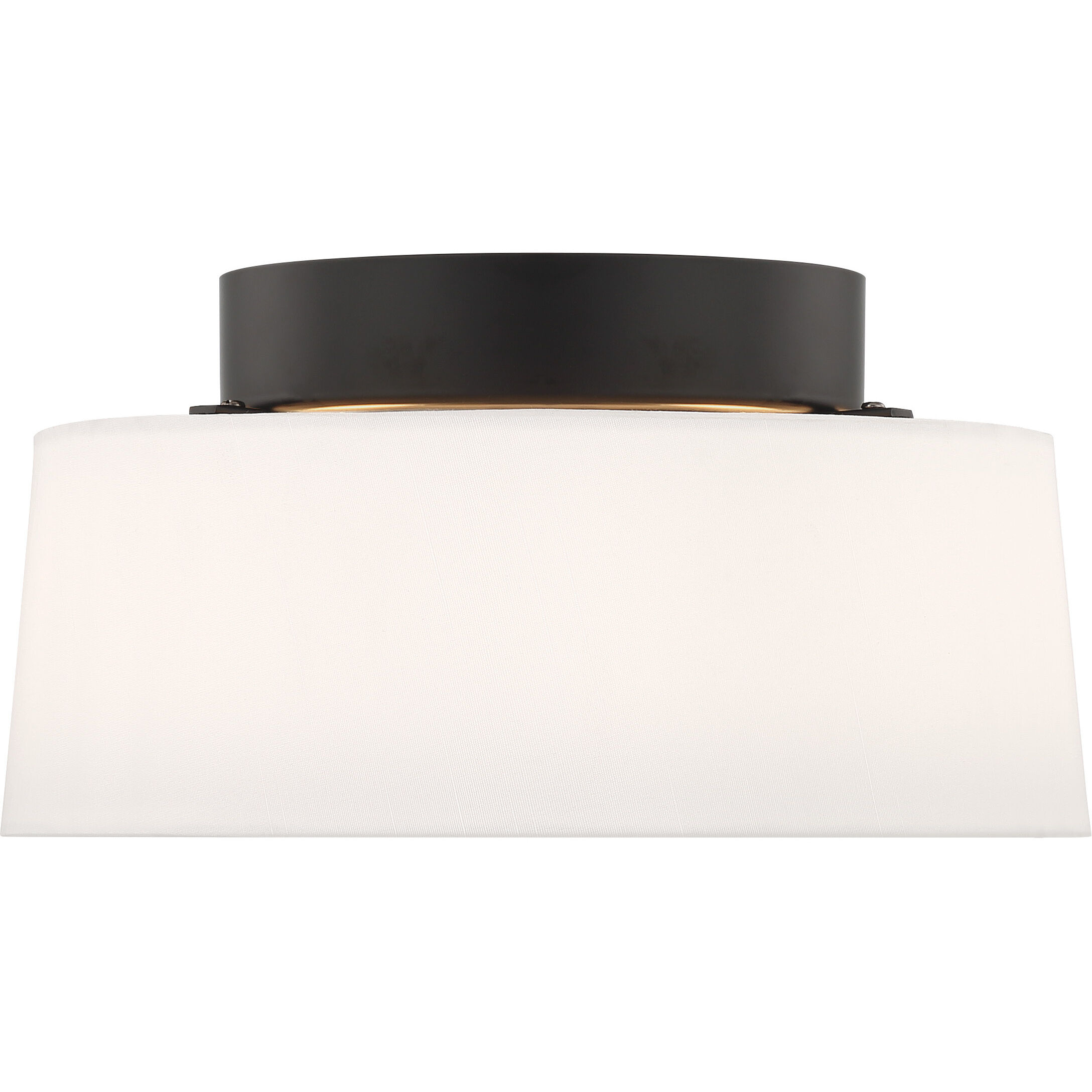 Stevens 2 Light 12 inch Black Semi Flush Ceiling Light