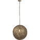 Kora 1 Light 21 inch Antique Brass Pendant Ceiling Light